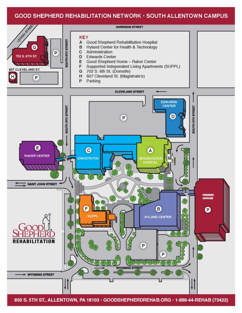 South Allentown Campus Map | Good Shepherd Rehabilitation